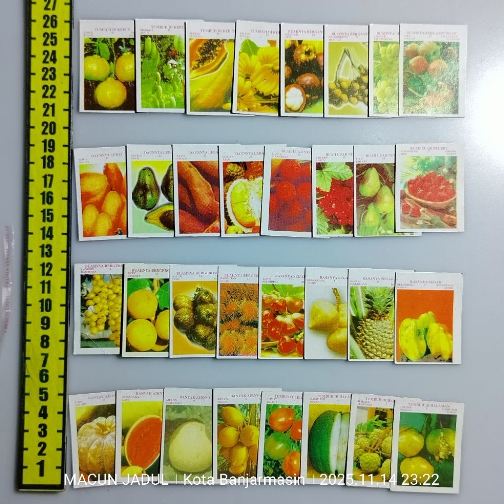 KWARTED KECIL ANEKA BUAH, KWARTED JADUL, GAMBARAN JADUL, UMBUL JADUL, MAINAN JADUL, MAINAN NOSTALGIA