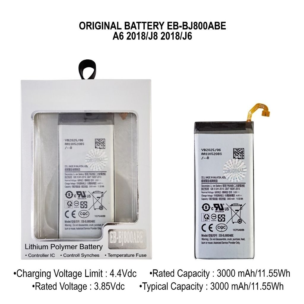 Batre Baterai Batrai Ori Samsung A6 2018 / J8 2018 /J6