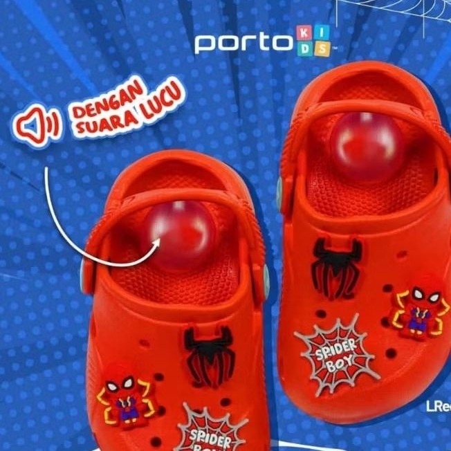 Sandal sepatu bayi anak laki laki bunyi cit cit Spiderman Lalakustorebandung