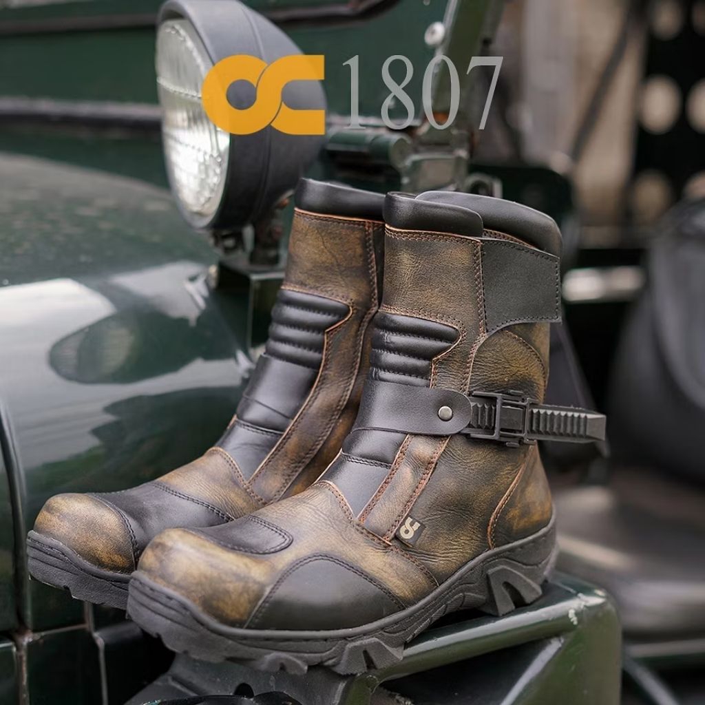 Sepatu Kulit Asli Safety Boots Pria Odon Cibaduyut,Oc1807