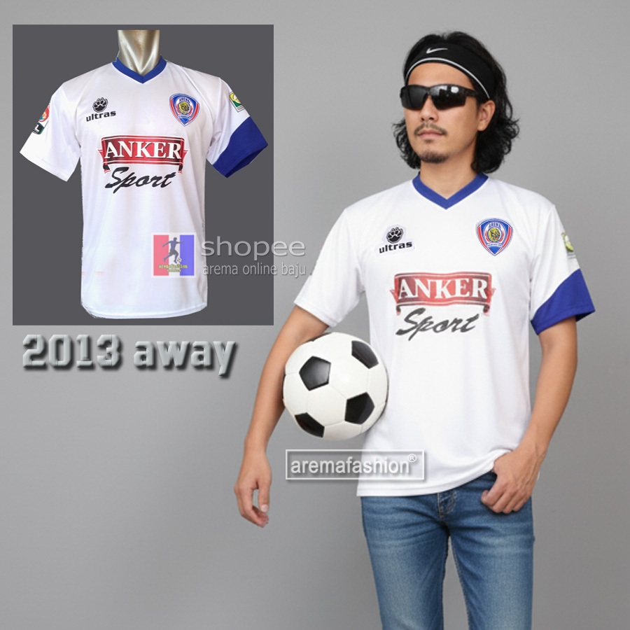 KAOS JERSEY AREMA 2013 KLASIK AWAY PUTIH - AREMA ONLINE BAJU AREMAFASHION