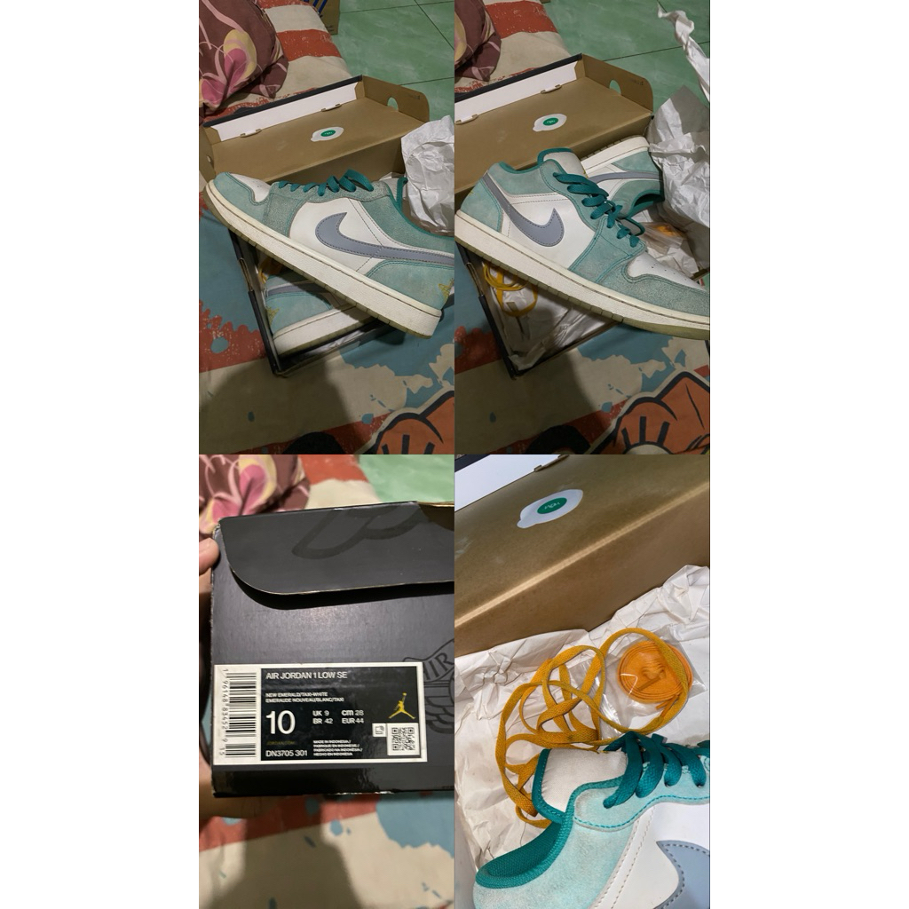 nike aj low esmerald