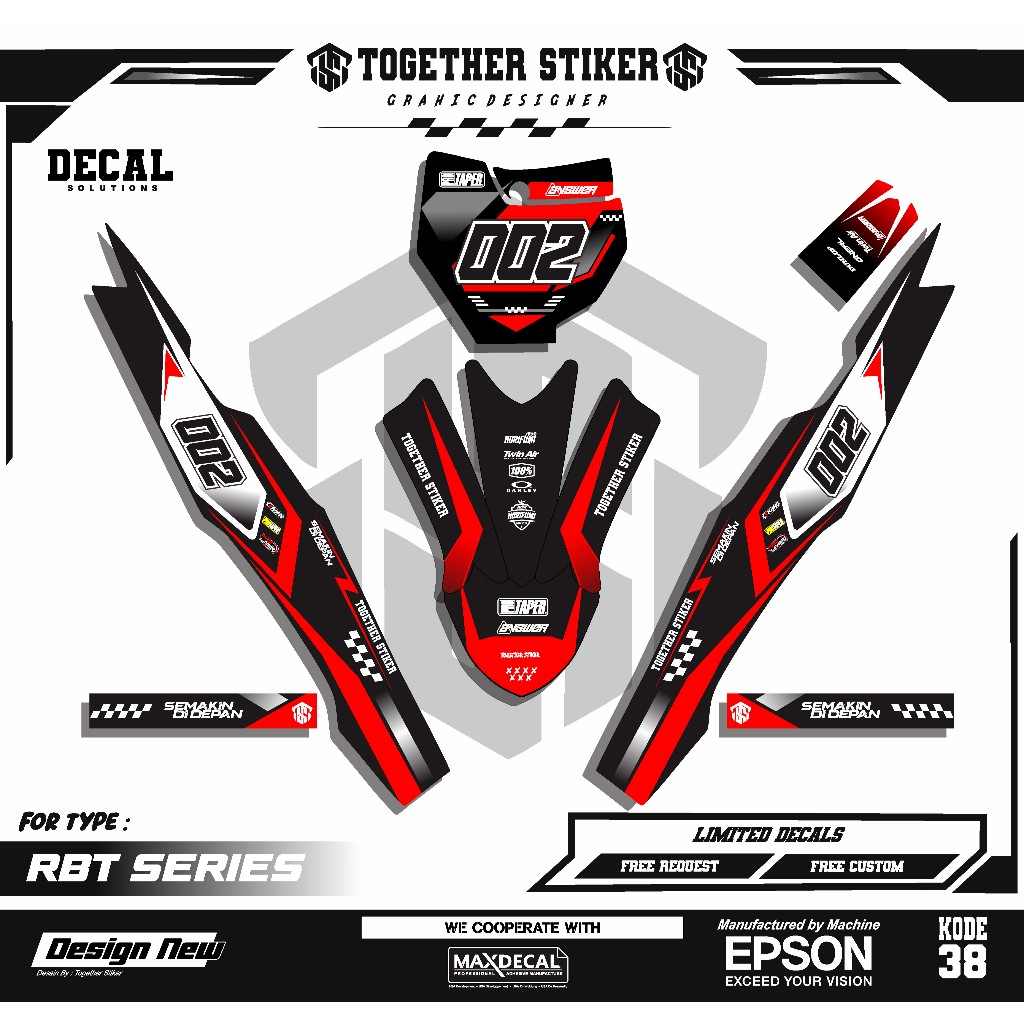 Stiker Rbt/gtx VegaR Stiker Striping Motor Rbt Bebek Modif Terbaru Yz Crf Klx Ktm Rbt Gtx Terbaru