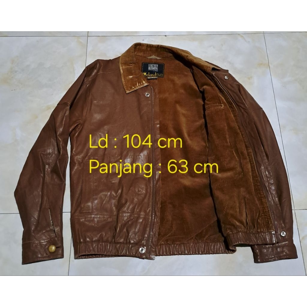 Jaket kulit model bomber Vintage