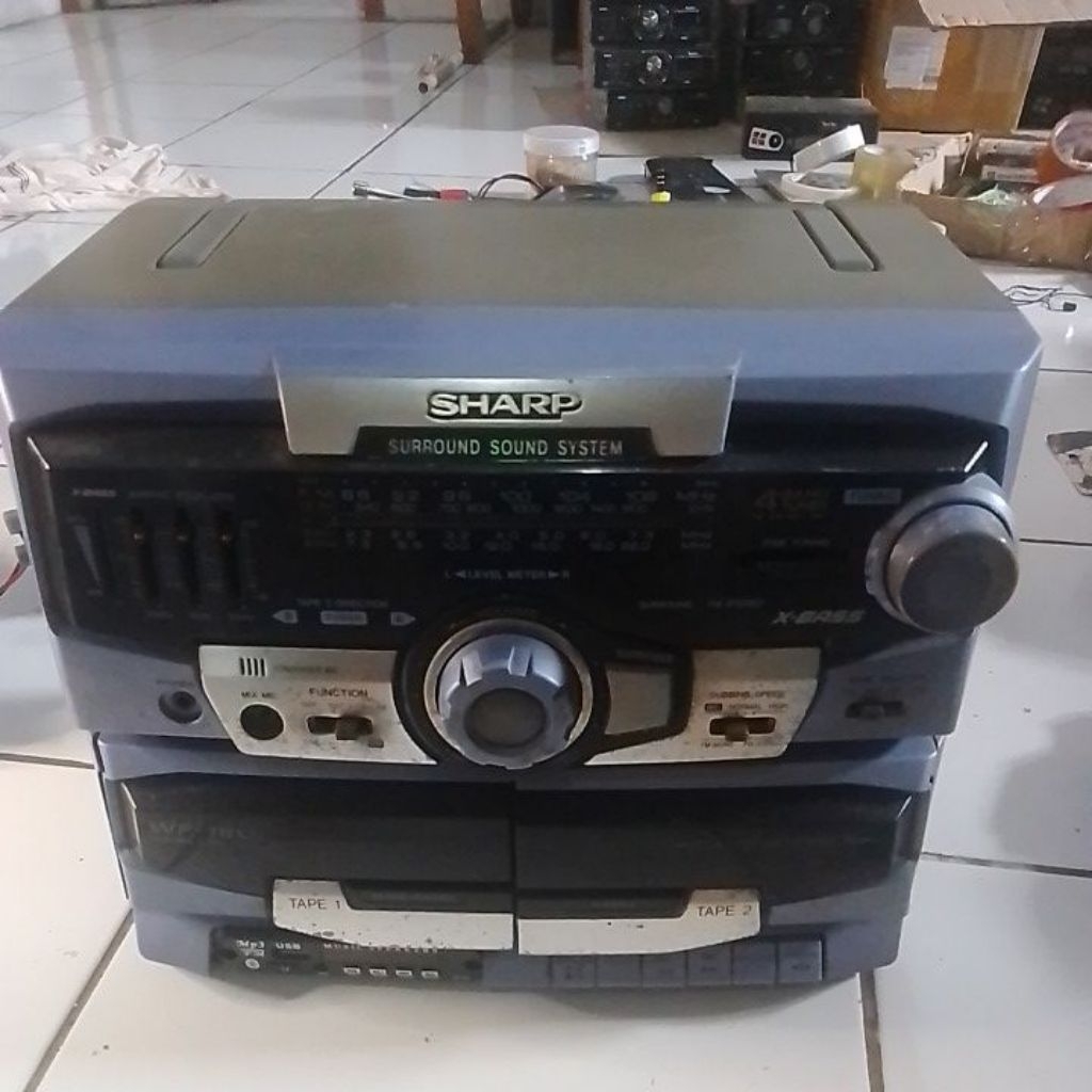 Head unit Tape Compo Sharp WF-2200 Bluetooth Tanpa Speaker