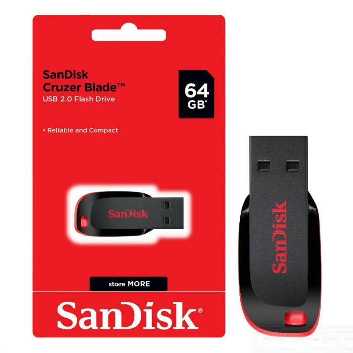 Flasdisk Sandisk - Cruzer Blade - 64GB - 128GB - USB Flash Drive Flashdisk