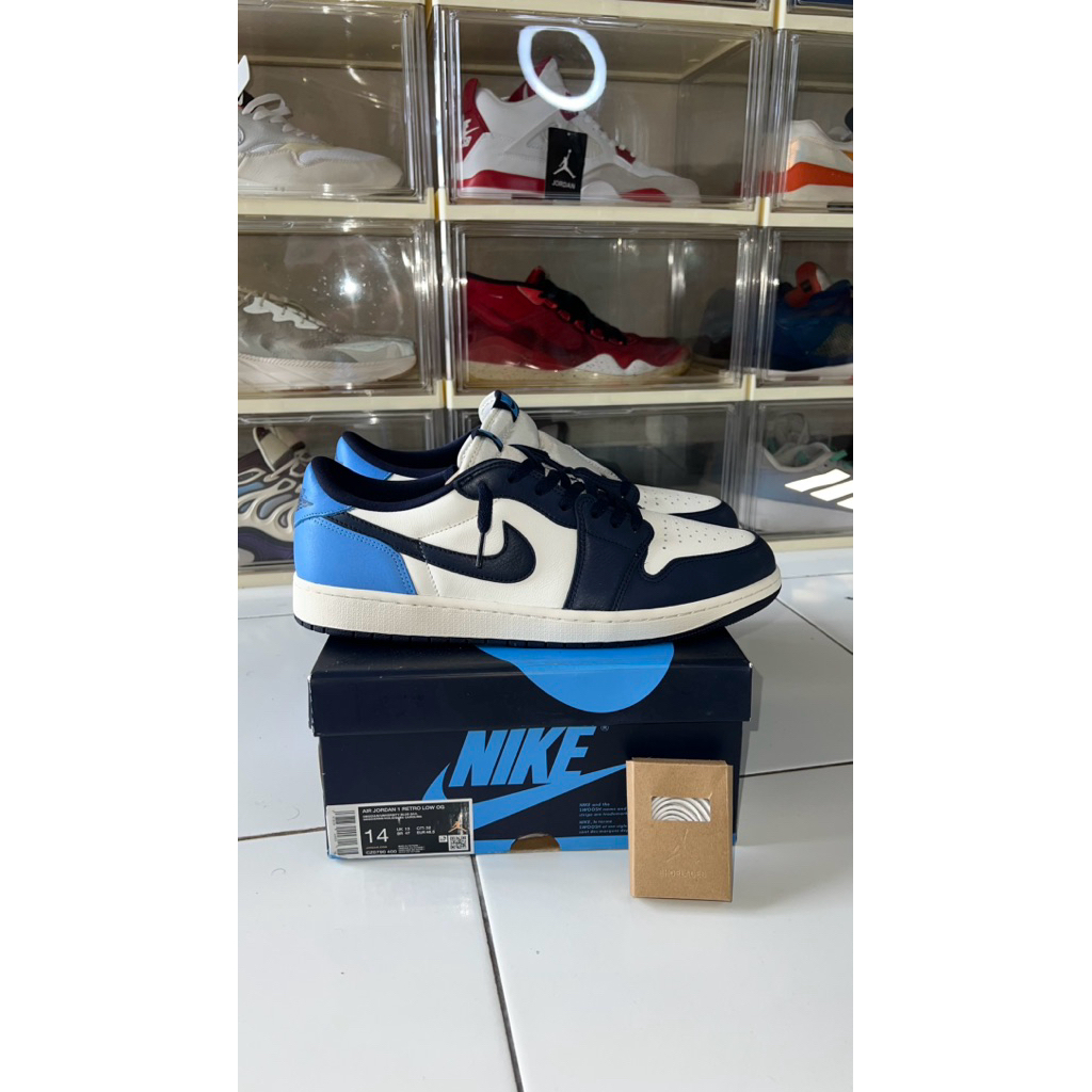 AIR JORDAN 1 LOW OG OBSIDIAN Sz 48,5