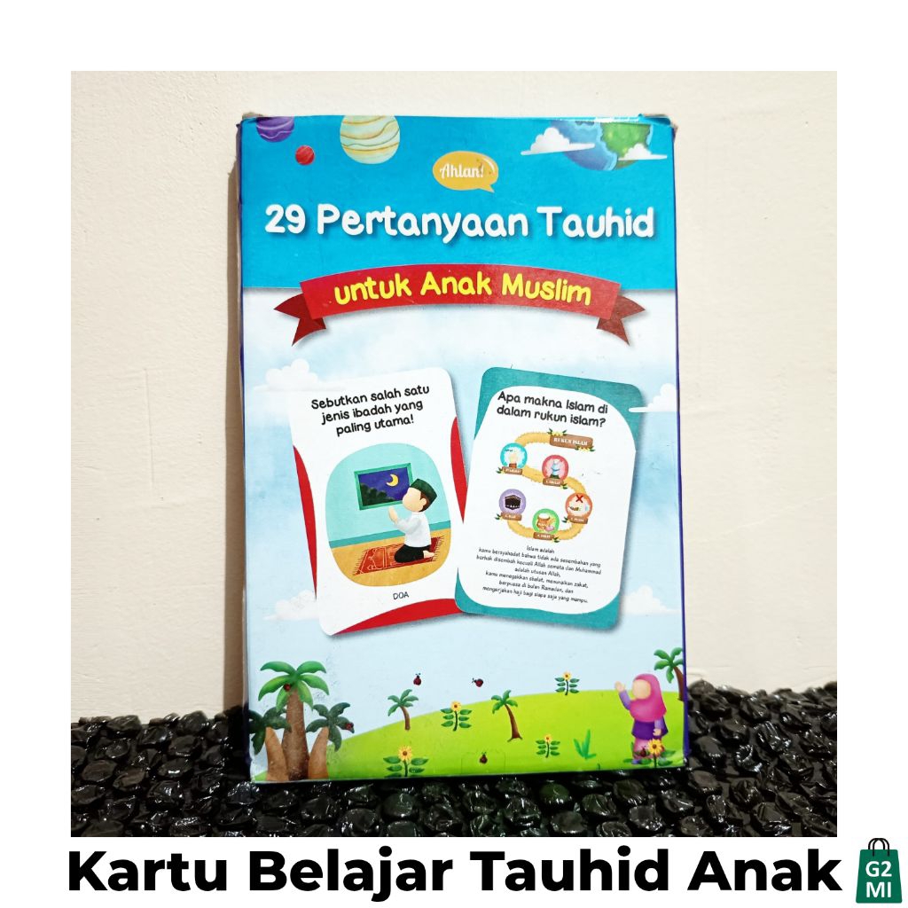 Kartu 29 Pertanyaan Tauhid Untuk Anak Muslim Flashcard Islami Akidah Islam Aqidah Flash Card Pertama