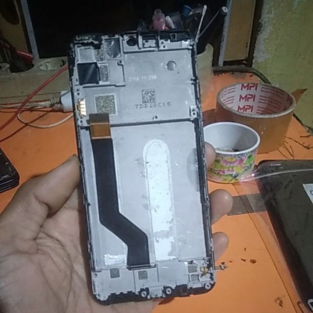 frame tatakan lcd Mi play bekas ori copotan