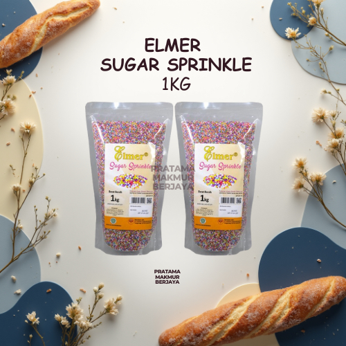 ELMER SUGAR SPRINKLE POUCH 1KG / TOPPING KUE SUGAR SPRINKLE 1KG