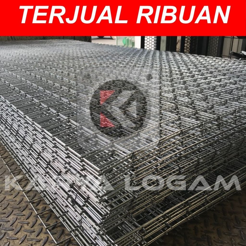Terlarisss Wire mesh galvanis lembaran 120x240 cm kotak 50x50mm / Wiremesh Ram Galvanis kawat panel
