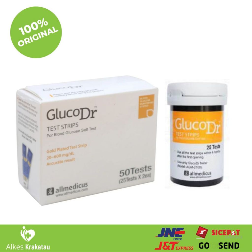 Gluco Dr test strip / strip gluco Dr/ stik gula