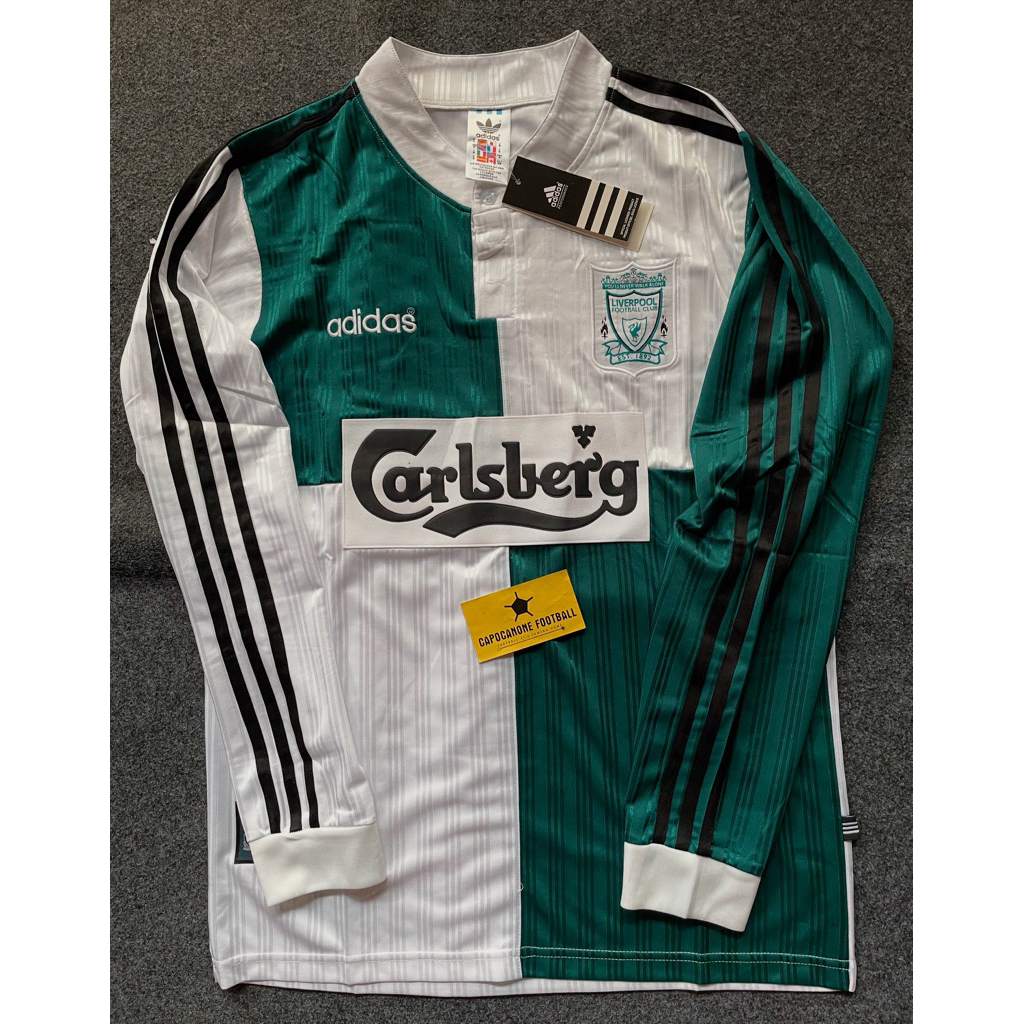 BAJU JERSEY LIVERPOOL RETRO 1995 1996 1997 1998 95 96 97 98 RETRO CATUR LS LONGSLEEVE BLOCKCORE CASU
