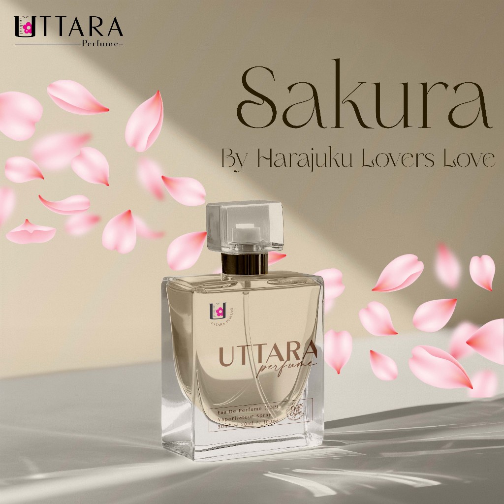 Parfum SAKURA 30ml / 50ml / 100ml Uttara Parfum Refill ( HARAJUKU LOVE )
