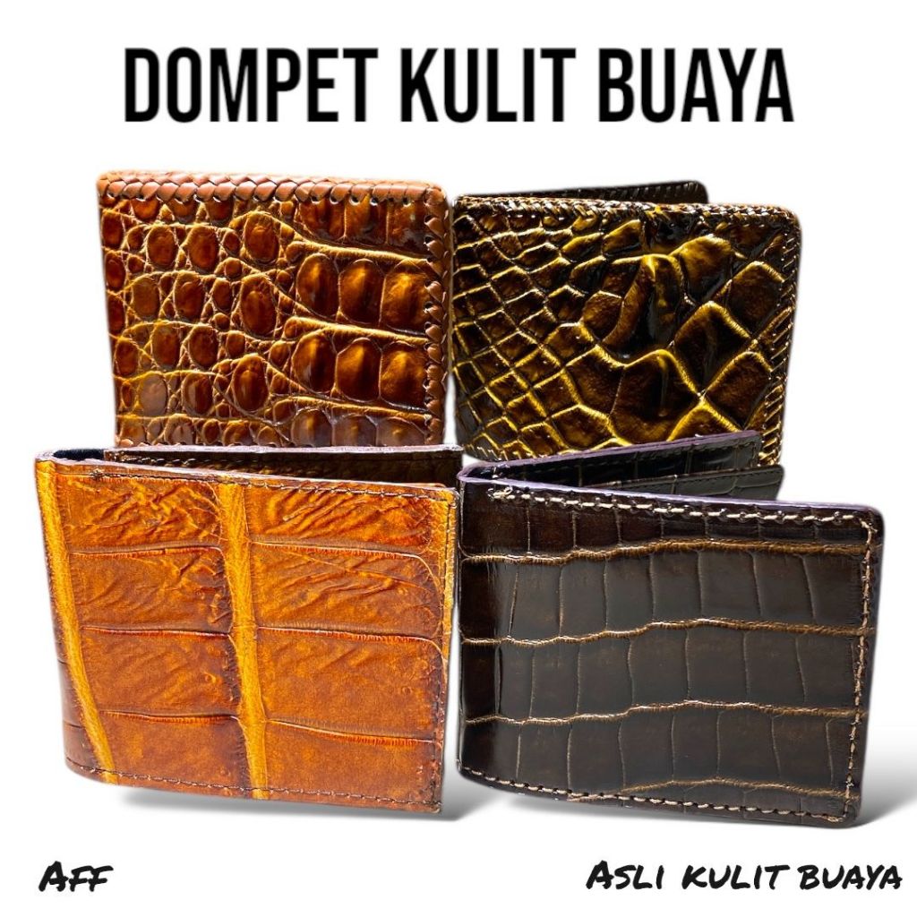 DOMPET LIPAT PRIA KULIT BUAYA - DOMPET PRIA KULIT BUAYA - DOMPET KULIT BUAYA RAJUT - DOMPET BUAYA AF