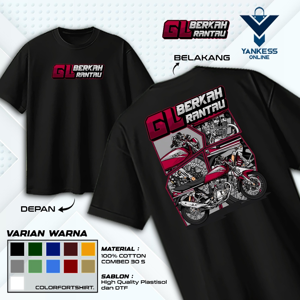 YANKES KAOS - KAOS GL BERKAH RANTAU - TREND FASHION PRIA & WANITA KEKINIAN - TERBARU DAN TERLARIS