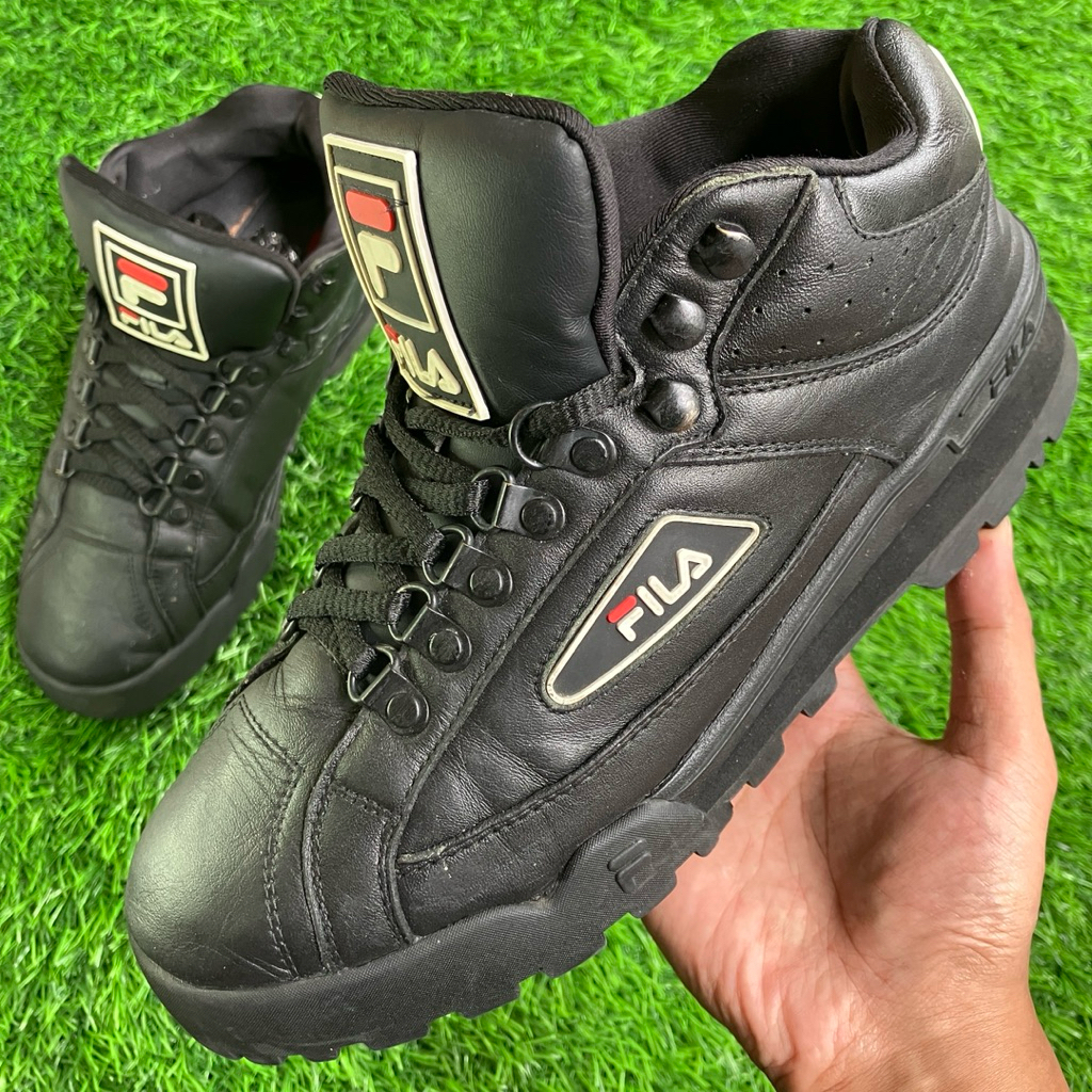FILA TrailBlazer Leather Black sneakers shoes size 40