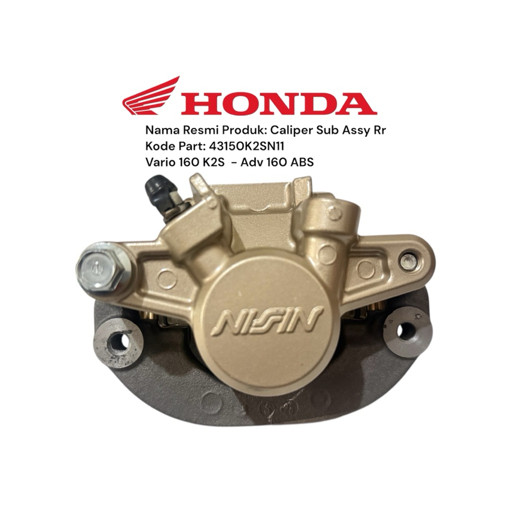 Kaliper Rem Belakang Vario160 Adv160 Abs  Asli Honda