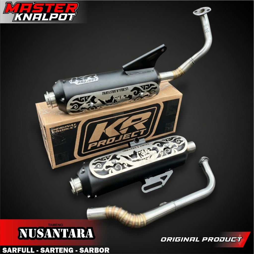 Knalpot Kenochi Leheran zigzaw inlet38 Original KR Project Dengan 3 pilihan Sarangan (Full,Setengah,