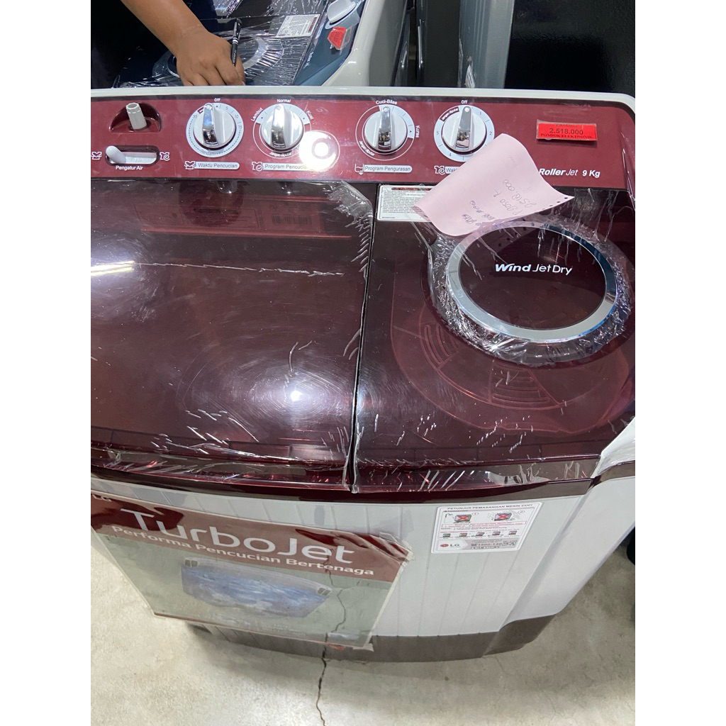 mesin cuci lg 9Kg 2 tabung