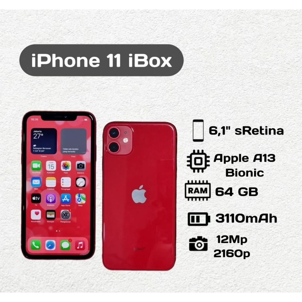 Apple iPhone 11 64 GB Resmi iBox