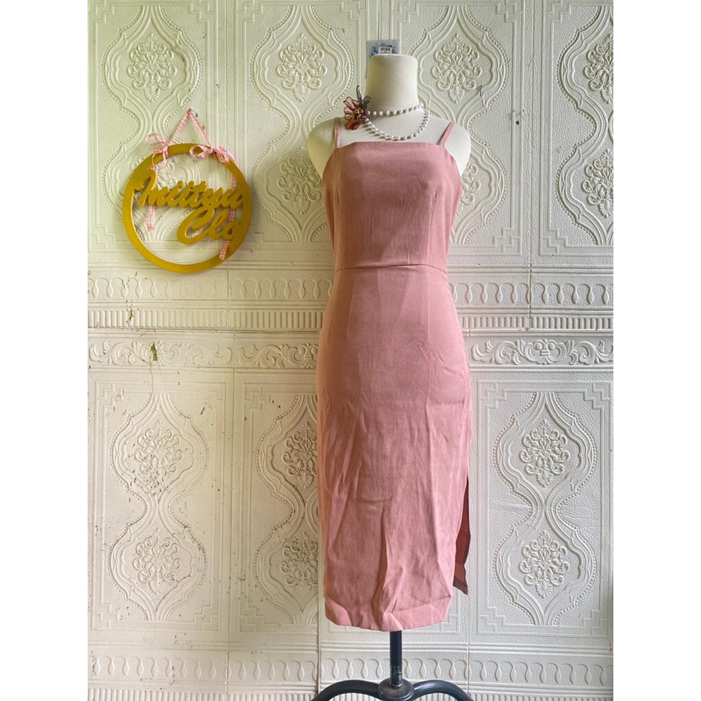 Corduroy dress presbbody bodyline dress