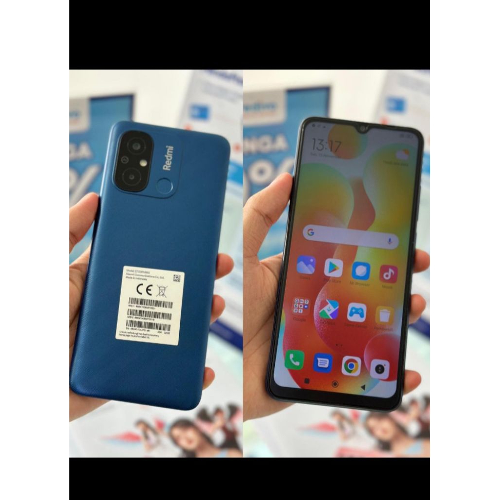 REDMI 12c (second) ram 3/32gb kondisi lengkap mulus