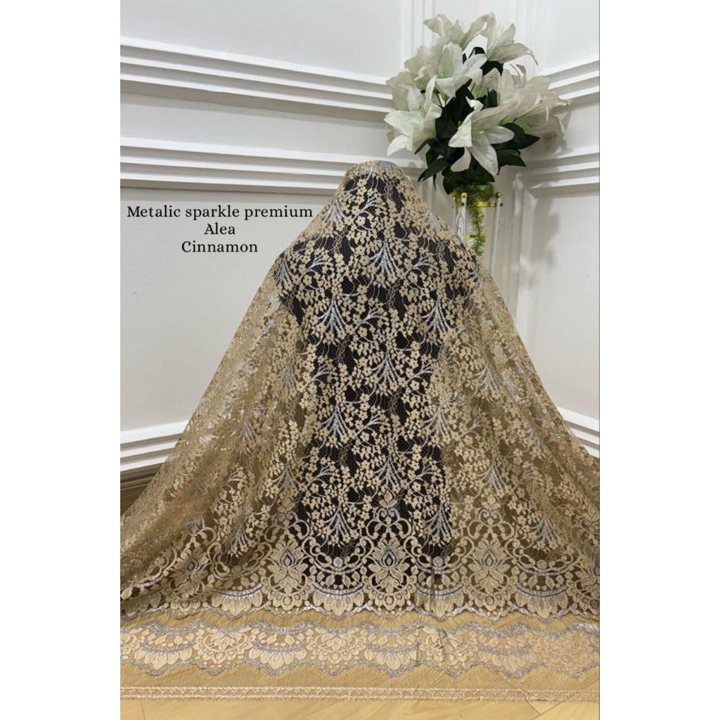 kain kebaya metalik sparkle premium ALEA