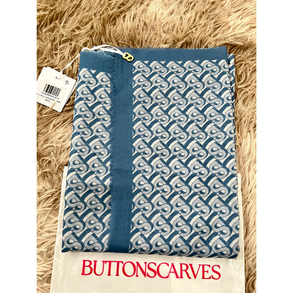 Buttonscarves Bimu Faded Denim  As is