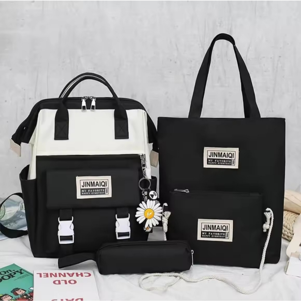 Zyana Tas Ransel 4in1 Anak Wanita Pria Set 4 Pcs || Zyana Ransel 4in1 Anak Set 4 Pcs Sekolah Gaul