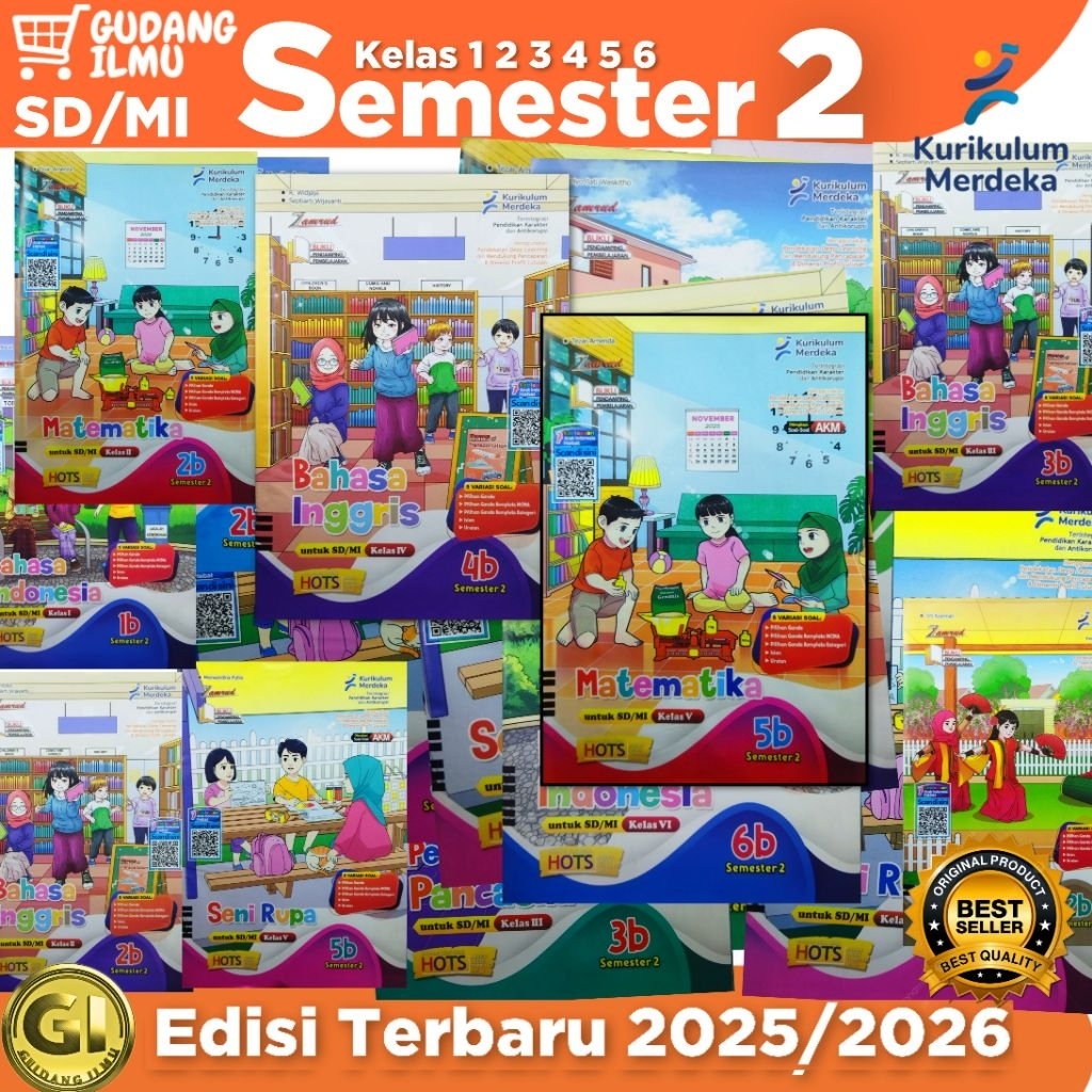 LKS SD / MI KELAS 1 2 3 4 5 6 SEMESTER 2 Merdeka l putra nugraha l zamrud l bahasa inggris indonesia