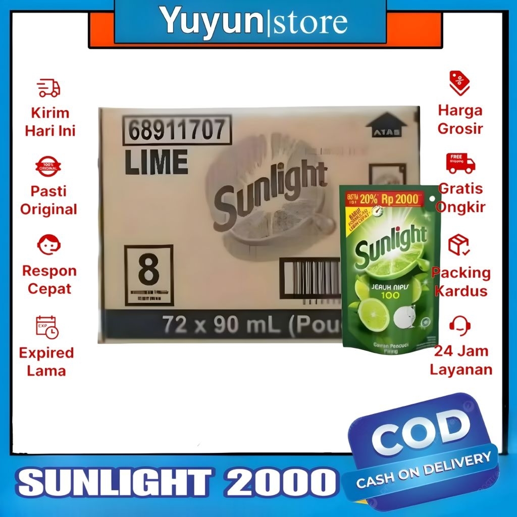 1 Dus Sunlight Kemasan 2000 ( 72pcs )