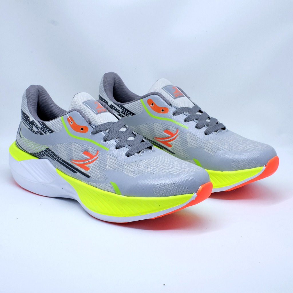 Sepatu Zevil Sneakers Pria Olahraga Zevil Ferfent Gray Running Sport Men Lari Jogging