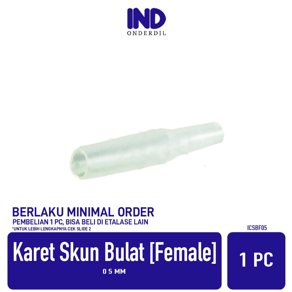 Karet-Cover-Isolator-Kondom-Condom Skun-Sekun-Terminal Bulet-Bulat Female-Cewek-Cewe Besar 5 mm
