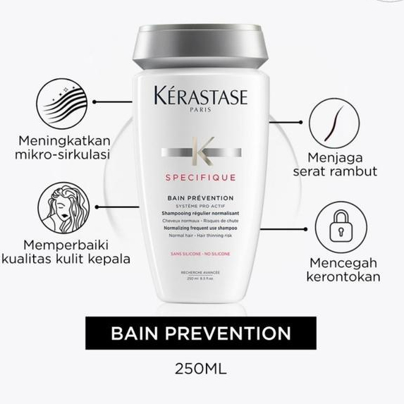 Kerastase Treatment Rambut Rontok Shampoo - Bain Prevention 250Ml