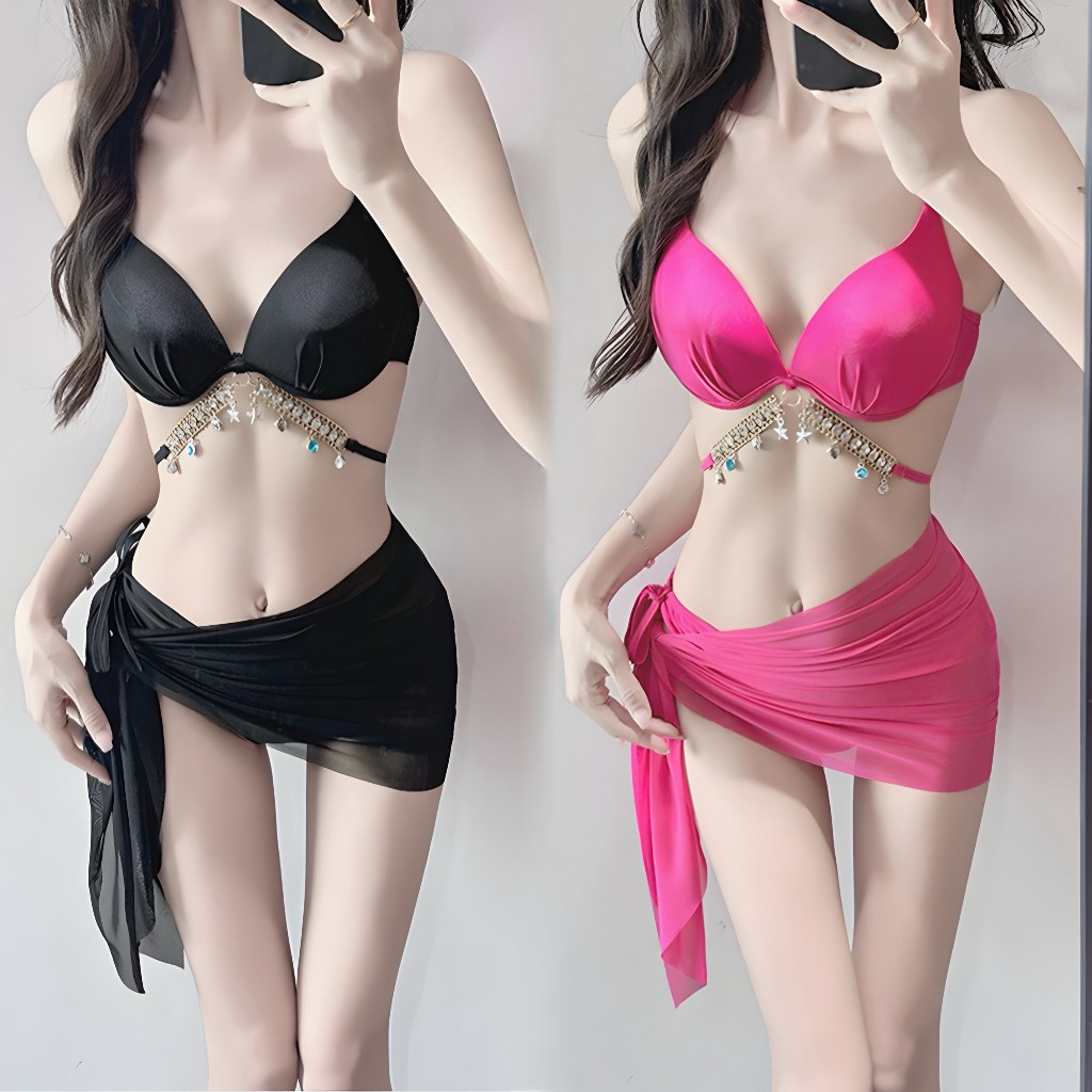 ( GROSIRLUCKY KODE #598 ) Sexy Bikini Top + CD Wanita Dewasa Premium / Baju Renang Premium Polyester