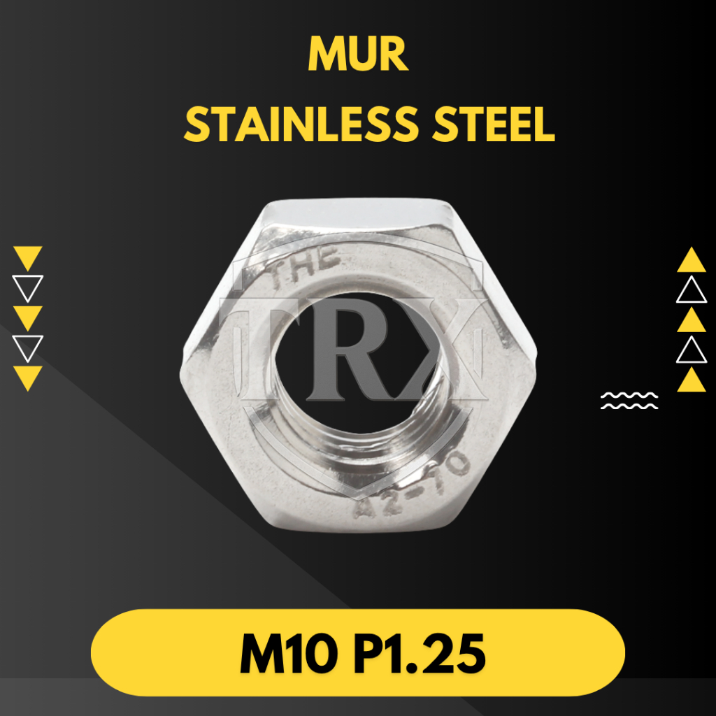 MUR M10 P1.25 STAINLESS STEEL 304