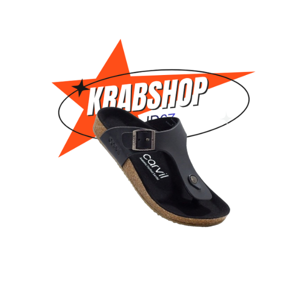Carvil Pria Original Sandal Jepit Hitam Premium Original