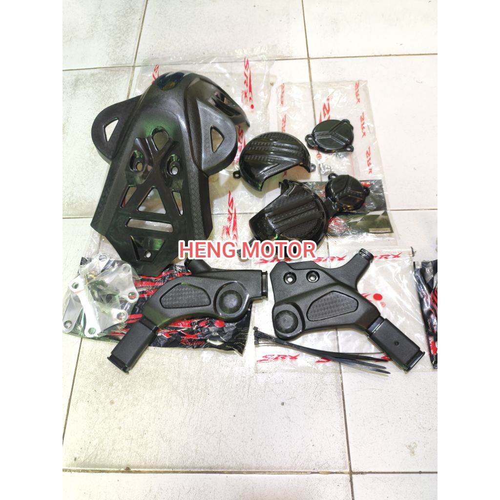 COVER MESIN KLX 140 COVER BLOK KLX 140 FRAME GUARD RANGKA KLX 140 SEPAKET - SRX