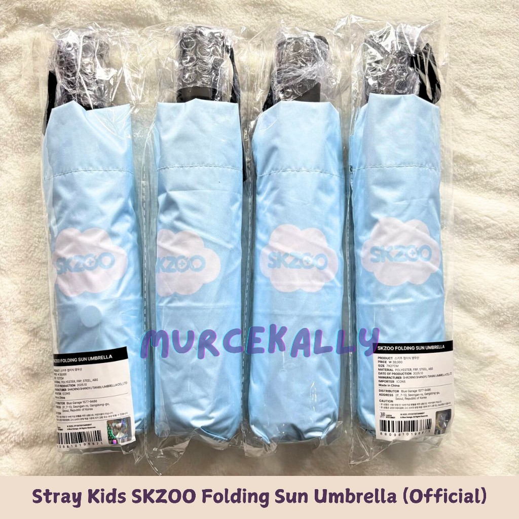 [BONUS PC NACIFIC] Stray Kids SKZOO Folding Sun Umbrella Payung celebrATE Merch - Official