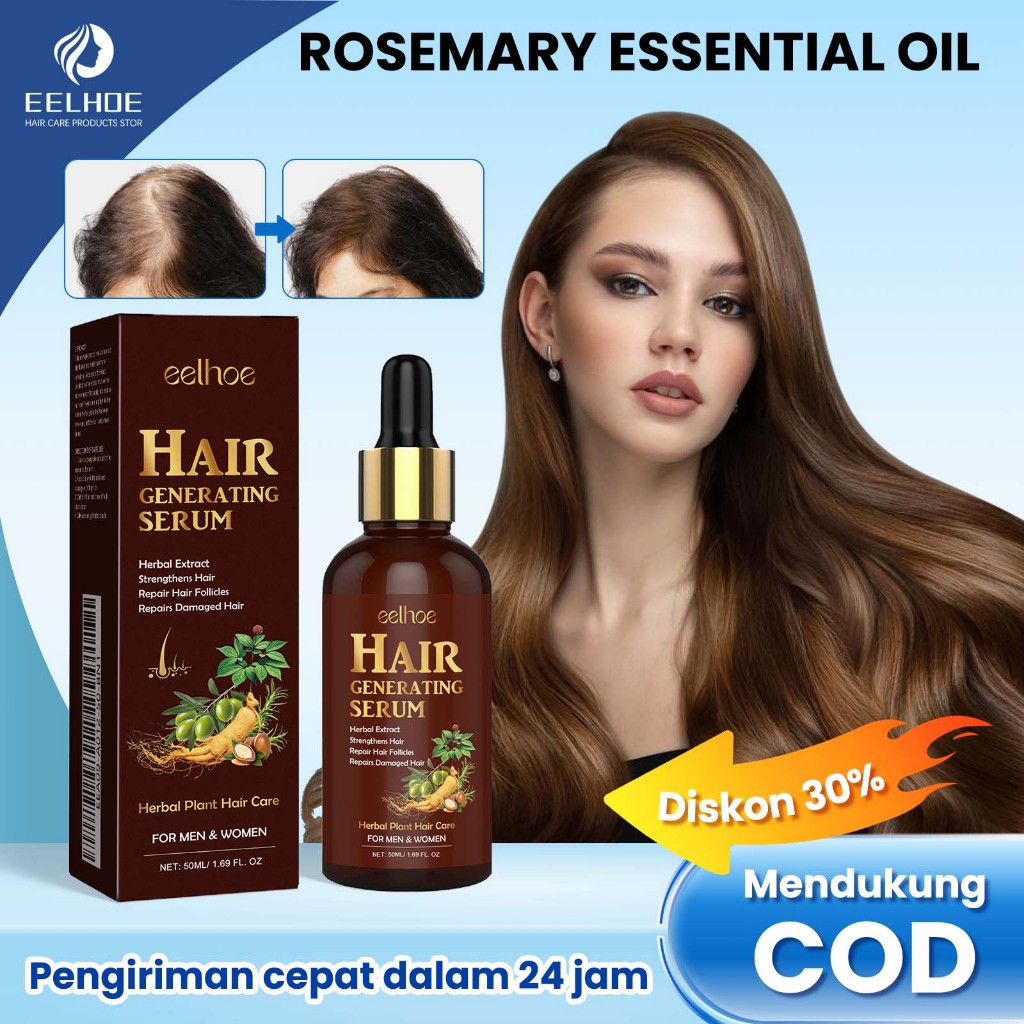 EELHOE Hair Growth Serum 50ml  Anti Rontok Herbal Penumbuh Rambut Botak Serum Penumbuh Rambut Hair S