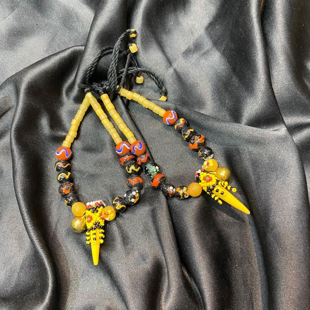 SEPASANG GELANG KAKI TARI DAYAK - GELANG KAKI KHAS DAYAK - AKSESORIS TARI DAYAK