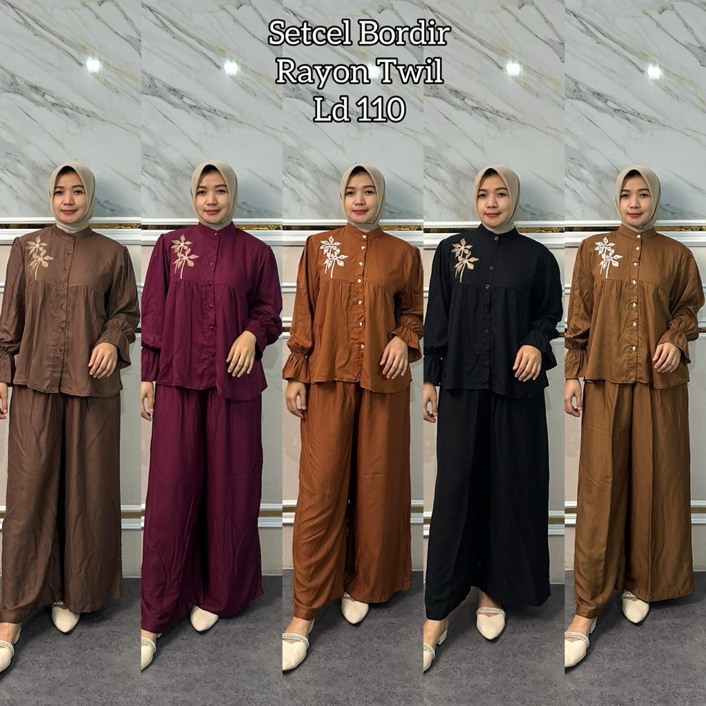 MIA GALLERY GROSIR STELAN BORDIR RAYON TWILL PREMIUM
