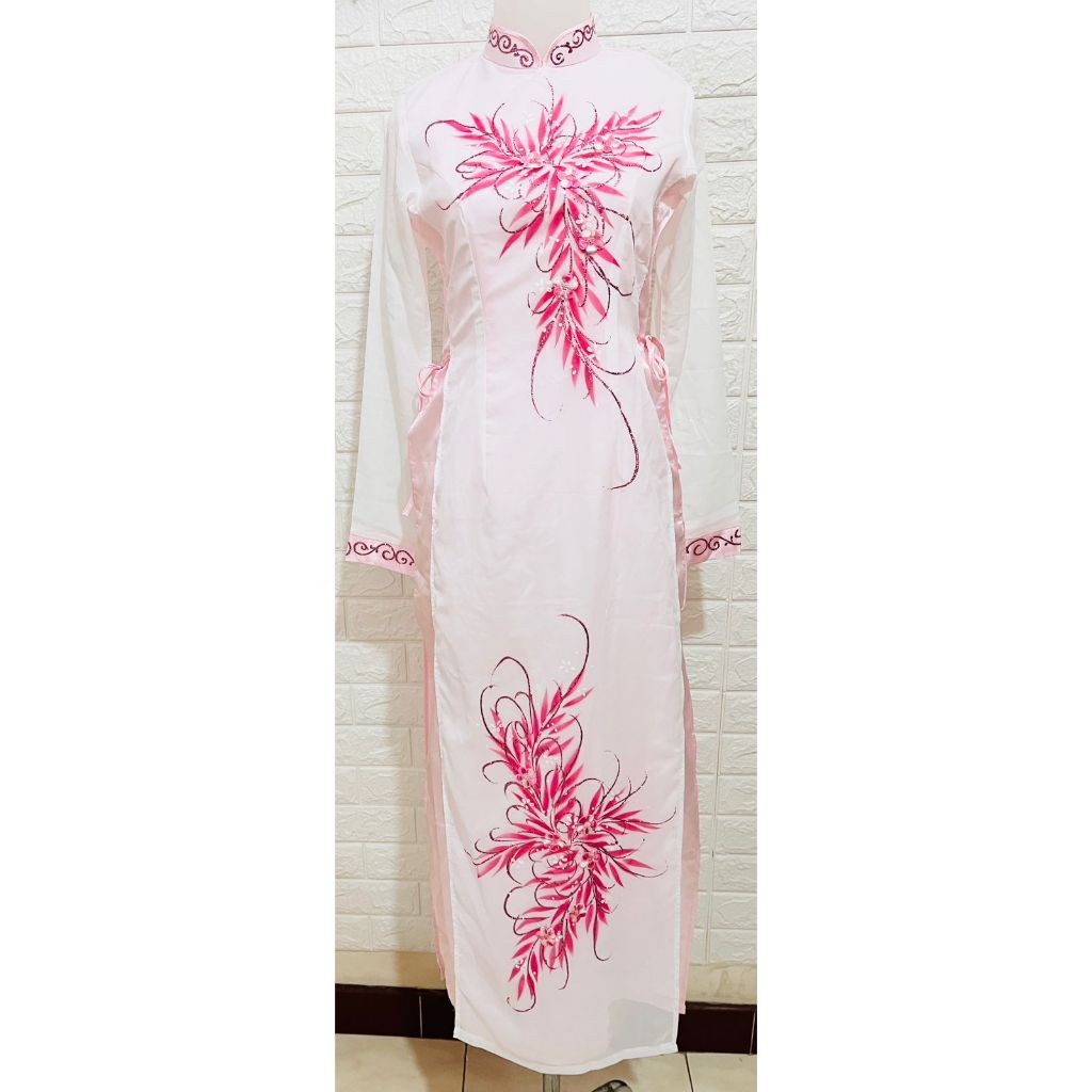 DRESS HANFU CHEONGSAM SIFON PINK
