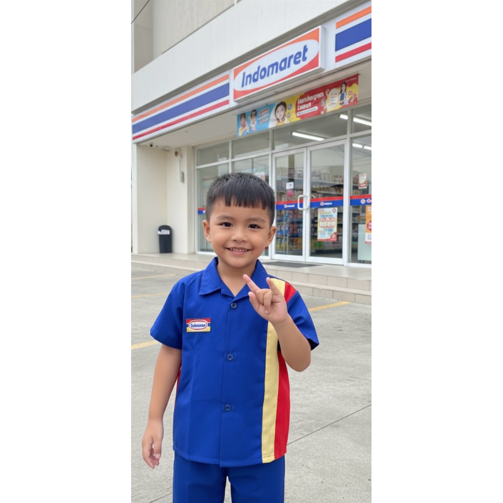 Baju Indomaret anak/Baju indomaret anak/baju indomaret bayi/baju indomaret anak perempuan/baju indom