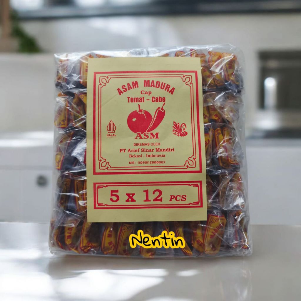 ASAM MADURA CAP TOMAT - CABE RENCENG ( 1 BALL ISI 60 SACHET ) ECERAN RP. 1.000 / ASEM JAWA / TAMARIN