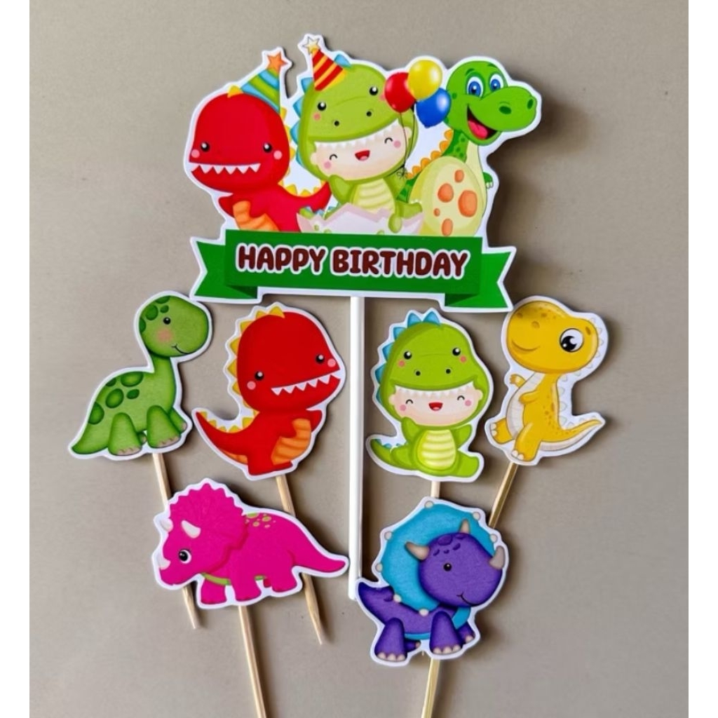 DINO Dinosaurus Topper Kue Ulang Tahun
