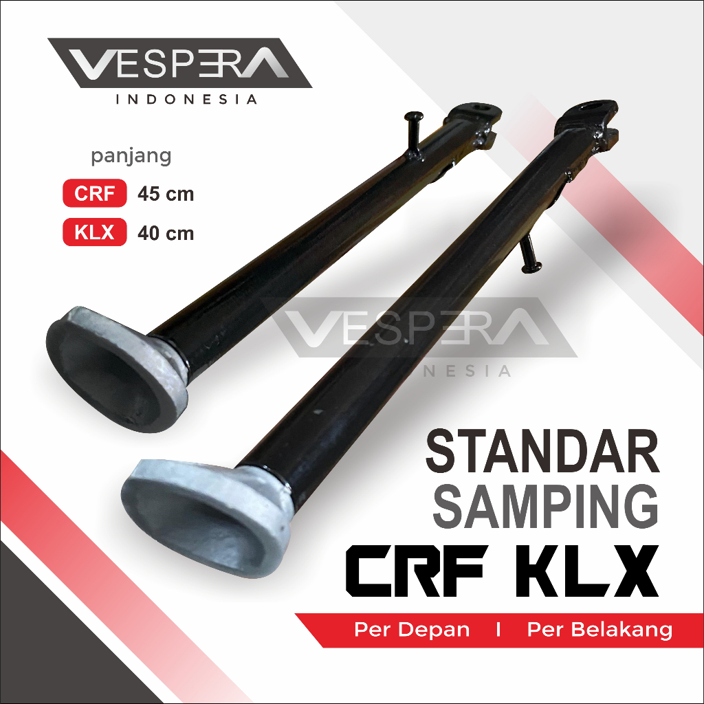 STANDAR SAMPING CRF KLX PER DEPAN BELAKANG PANJANG 40 CM 45 CM