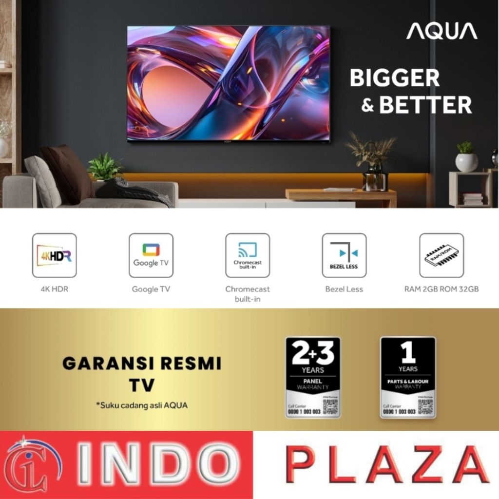 TV AQUA 58 Inch 4K HDR GOOGLE TV AQT58K85EUX (KHUSUS MEDAN)