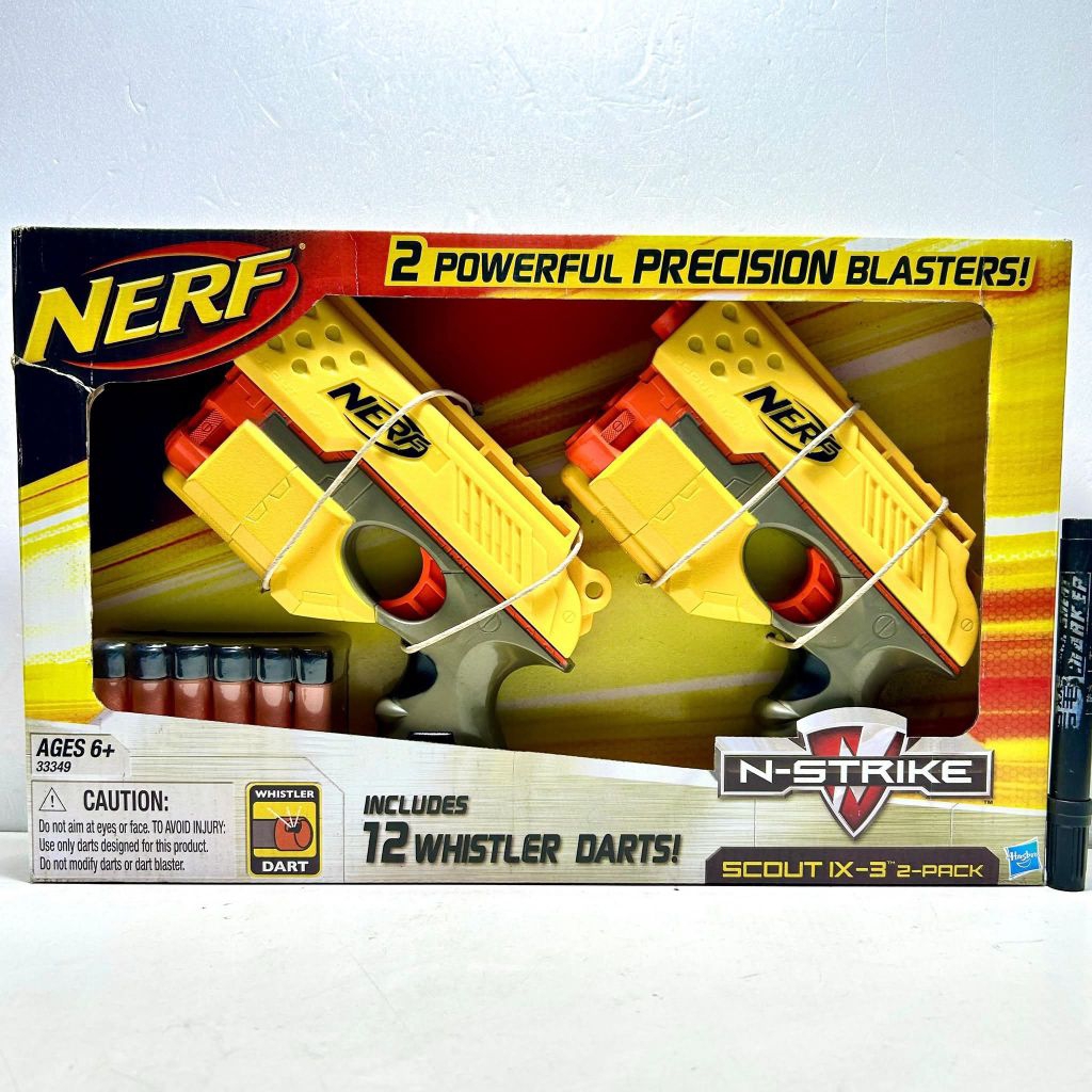Mainan pistol nerf Nerf N Strike Scout IX-3 2-Pack with 12 Whistler DartsOriginal hasbroCWNUetpDHS
#